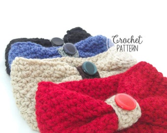 Crochet PATTERN - Headband - Pin Up Girl Headbands for Women (Pin-Up Headband)