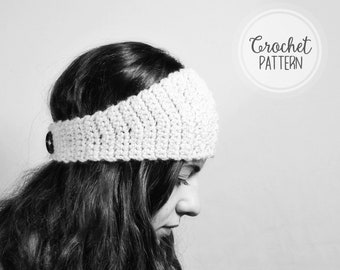 Padrão de faixa de crochê fácil – Faixa de cabeça Rebecka – Protetor de orelhas feminino em uma hora (PDF, fio grosso)