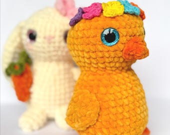 Tipu, o Pintinho – Padrão de Crochê para Amigurumi em PDF | Pelúcia de Pintinho da Páscoa para Iniciantes | Padrão de Animal de Crochê para a Primavera