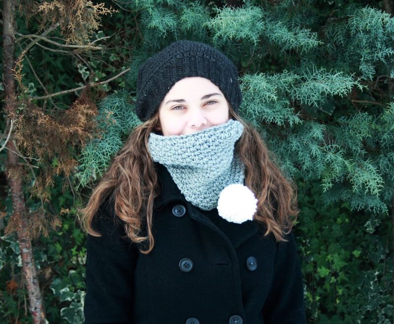 One Hour Crochet Cowl Pattern / Bulky Ski Neckwarmer Pattern / Etsy