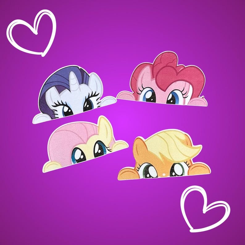 Pony Pamper Peekers, Set of 16 - Adorable ABDL Stickers - Laminated ...