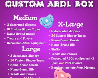 AGGIORNATO! Scatola regalo ABDL personalizzata - Media, Grande o XL - Personalizzata solo per te! - Veri peluche Squishmallows! Spedizione veloce e discreta!