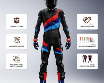 Mono de carreras personalizado para BMW S1000RR: piel de vaca o canguro