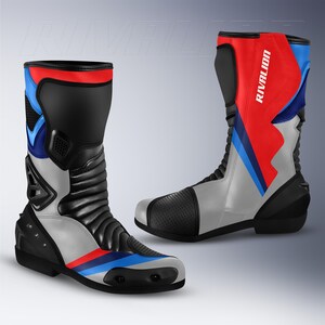 美品⭐️Honda Racing バイクブーツ✨防水仕様✨クラシカルでシックな逸品 カスタムホンダバイクレーシングブーツ：安全アーマー付きレザーブーツ