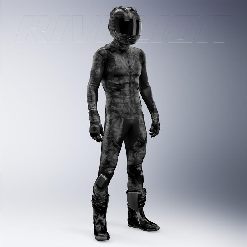 Custom Camo Motorcycle Race Suit: Cowhide & Kangaroo Leather image 2
