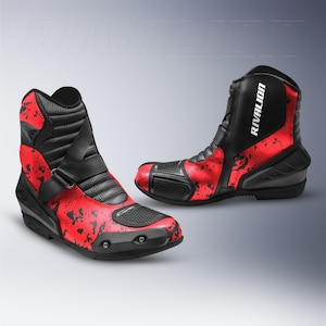 Custom HONDA Motorrad Racing Boots: Leder Boots mit Sicherheitspanzerung