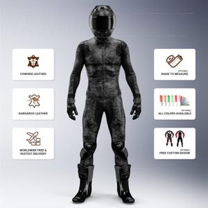 Custom Camo Motorcycle Race Suit: Cowhide & Kangaroo Leather image 1