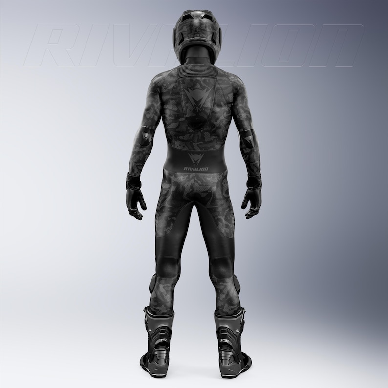 Custom Camo Motorcycle Race Suit: Cowhide & Kangaroo Leather image 3