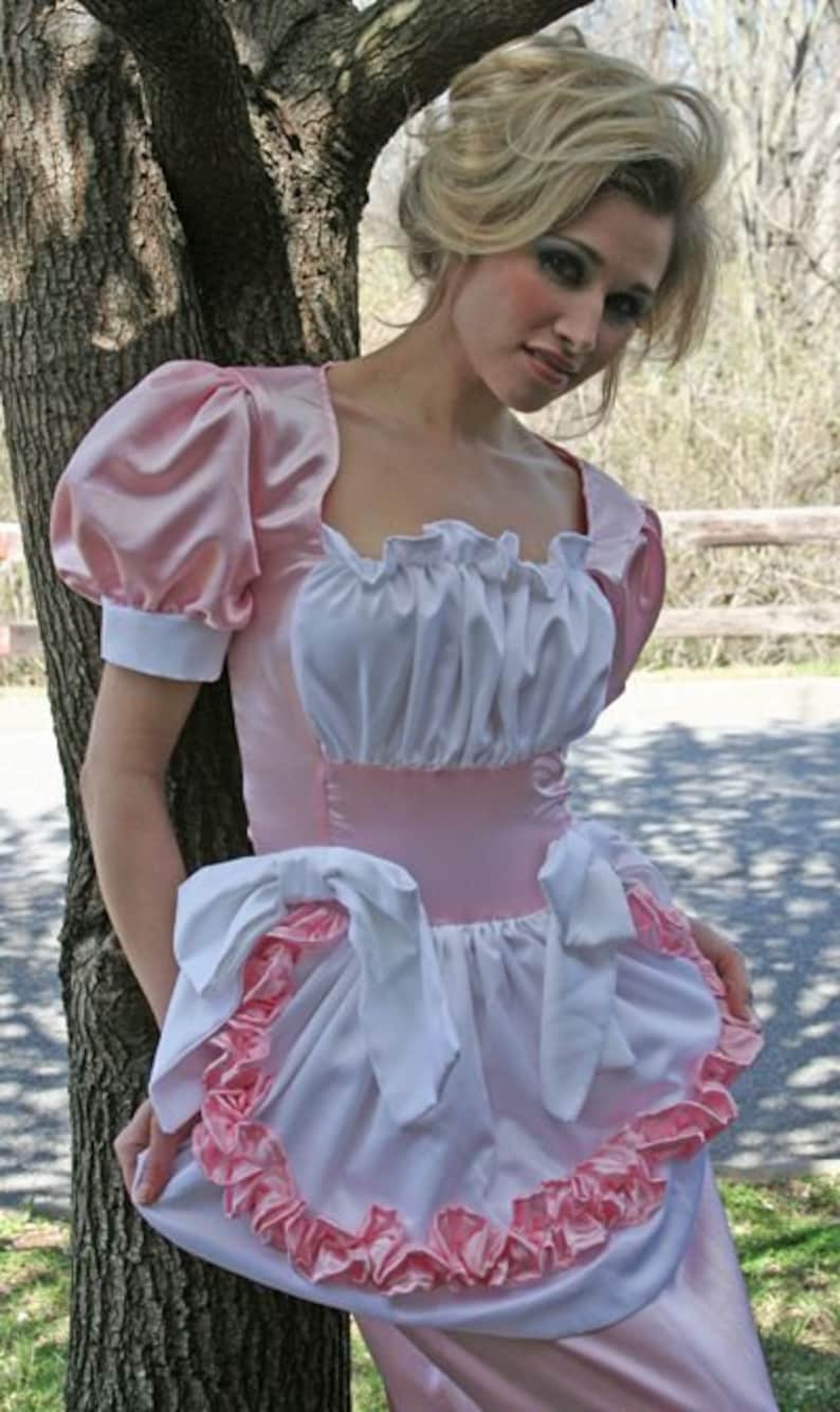 Satin Adult Baby Sissy Locking Swiss Maid or French Maid Dress Etsy
