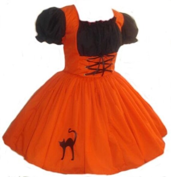 orange and black witch costumes