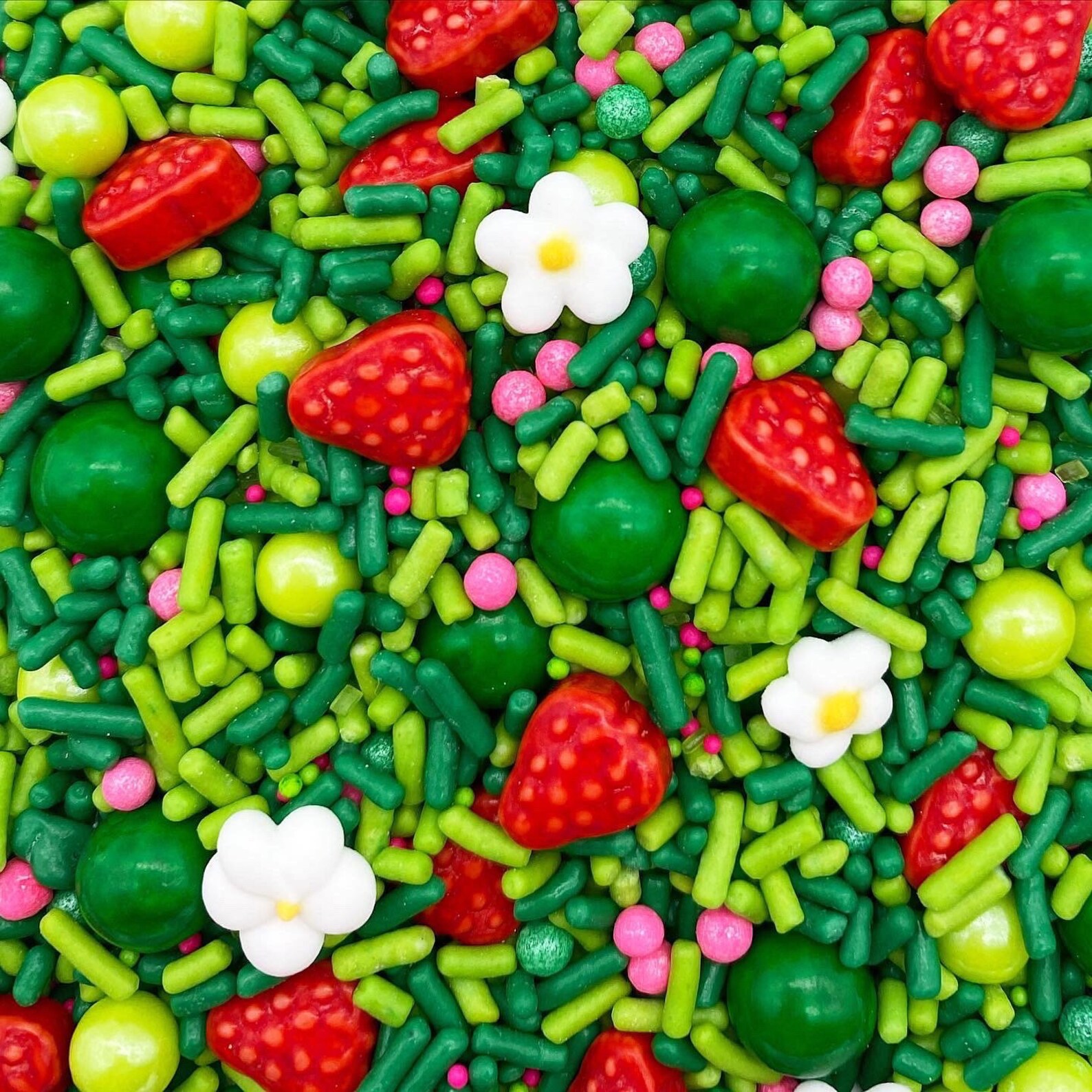 Strawberry Fields Sprinkle Mix Edible Sprinkles Strawberry Etsy