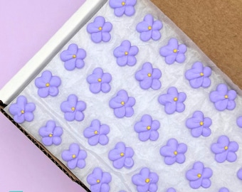 100 Lavendelblüten 1/2 ": Königliche Zuckergussblüten, essbare Kuchen- und Cupcaketopper
