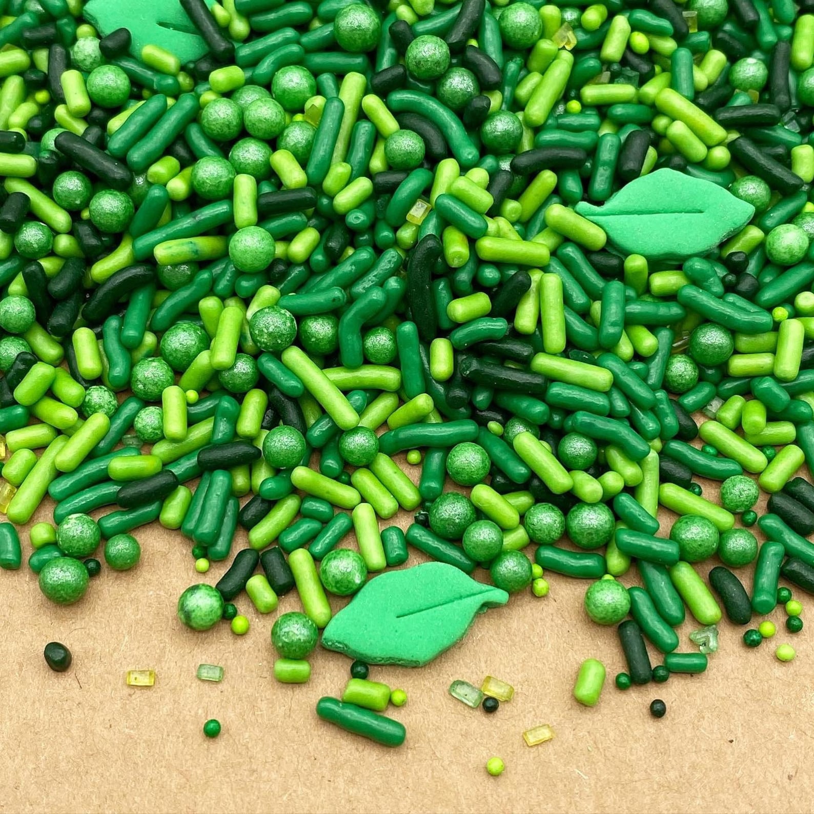 Jungle Leaves Sprinkle Mix Leaf Sprinkles Green Sprinkles Etsy