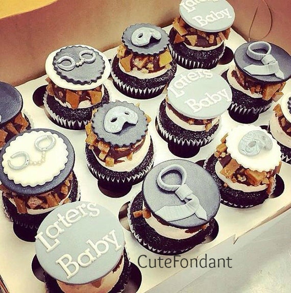12 Fifty Shades Of Grey Sexy Fondant Cupcake Toppers 50 Etsy