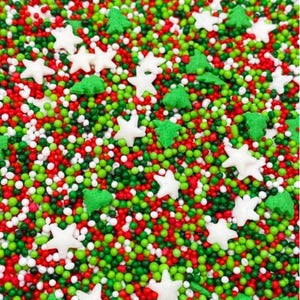 Christmas Minis Sprinkle Mix - Christmas Sprinkles - Edible Sprinkles- Christmas Gift - Xmas - Red Sprinkles - Green and Red - Poinsettia