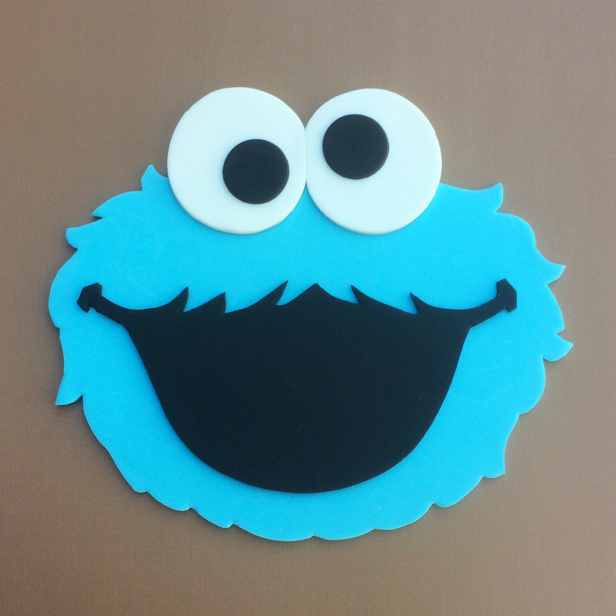 Large Cookie Monster fondant cake topper Cookie Monster | Etsy