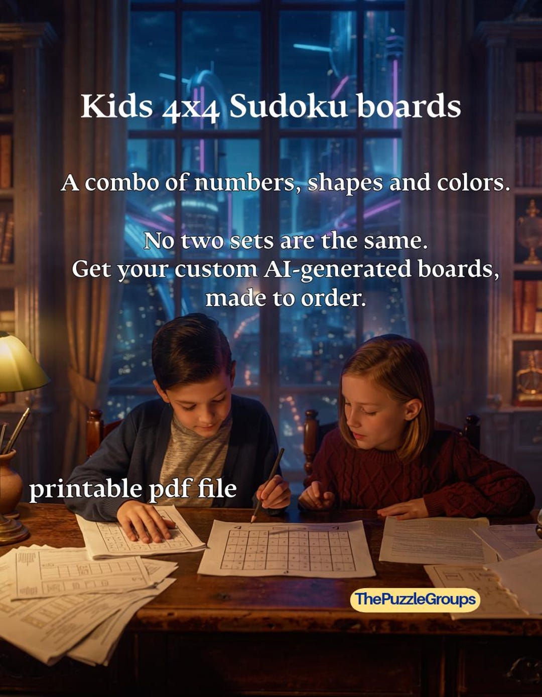 Kids 4x4 Sudoku Boards – Numbers, Shapes, Colors (printable PDF) - Etsy