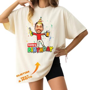 Custom Face Birthday Shirt, Funny Birthday Matching Tshirt, Shirt For Men, Birthday Party, Custom Photo Birthday Unisex SHirt