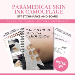 Editable Paramedical Scar Camouflage Ink for Dark and Light Scars & Stretch Marks Tattoo Training Manual | Professional Course Guide Ebook