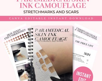 Editable Paramedical Scar Camouflage Ink for Dark and Light Scars & Stretch Marks Tattoo Training Manual | Professional Course Guide Ebook