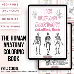 The Human Anatomy Coloring Book, Coloring Study Tool, Human Organs, Human Body Book, Medical Coloring, Bones Coloring, Digital Coloring