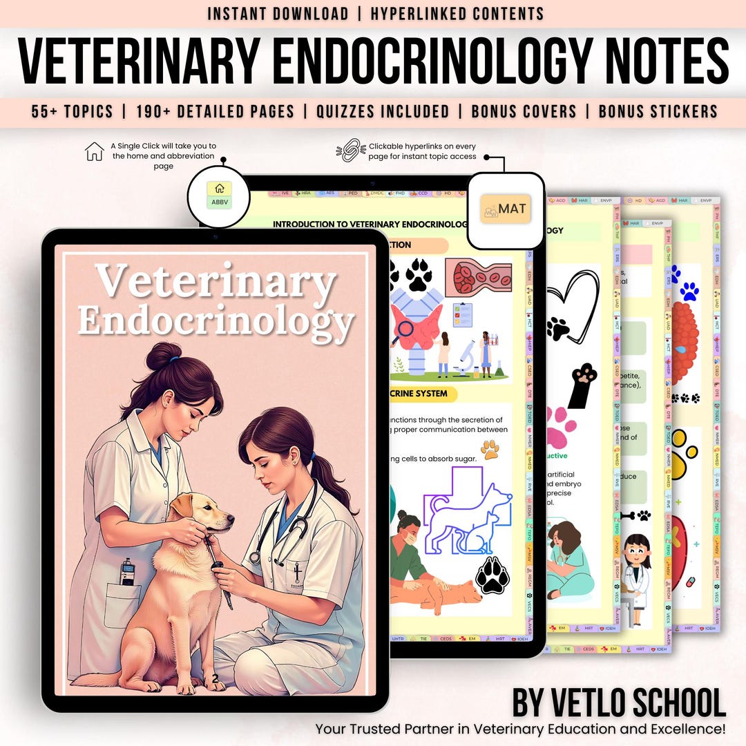 Vet Docnotes Veterinary Endocrinology Notes: Hyperlinked Vet Med Study Guide ...