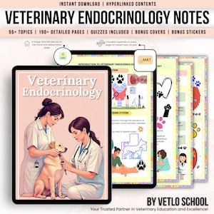 Veterinary Endocrinology Notes: Hyperlinked Vet Med Study Guide (Digital Download)