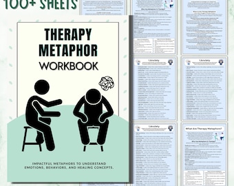 100+ Therapy Metaphor Worksheet Bundle, Metaphor-Based Therapy, Therapy Activity Printable, Psychological Metaphor, Psychotherapy Resource