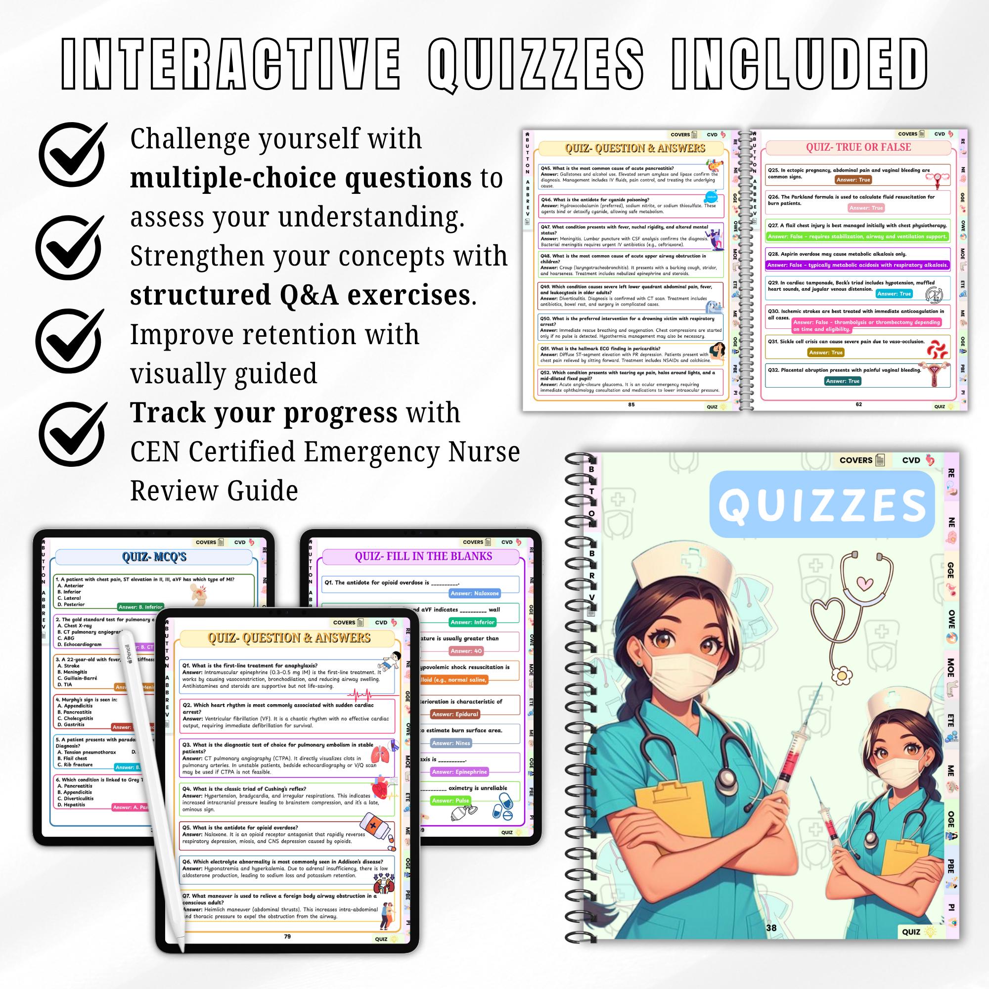 Emergency Nursing Exam Prep Guide | Comprehensive Study Workbook for ...