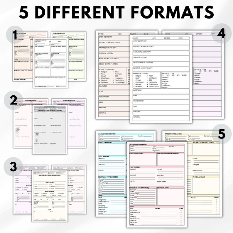 Physical Note Collection Medical H&P Notebook, Clinical Notes Organizer, Healthcare Student Gift ...