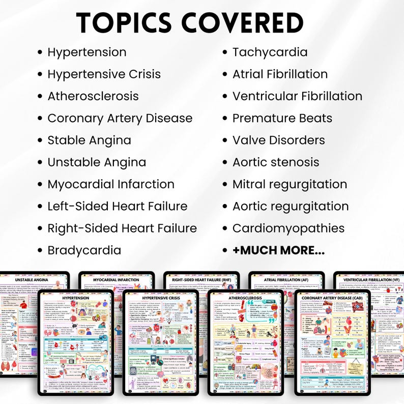 Cardiovascular Nursing Study Guide | Cardiac Notes & Heart Disease ...