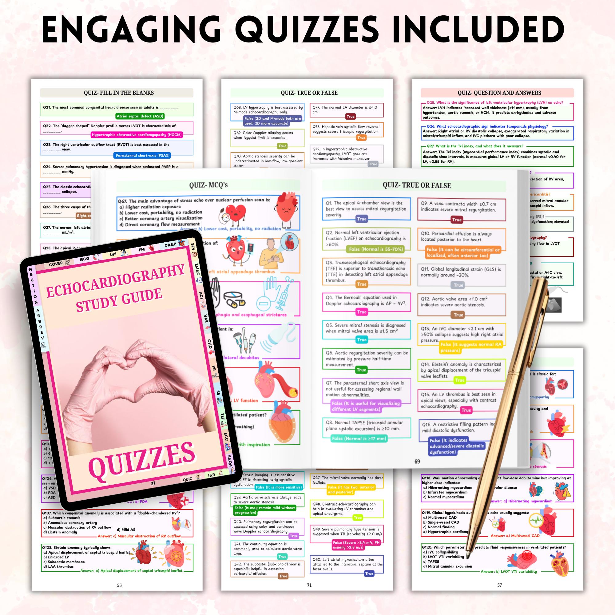 Echocardiography Book | Echo Study Guide Physical Edition | Heart ...