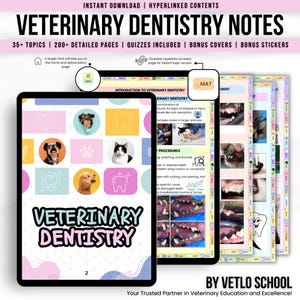 Veterinary Dentistry Notes Bundle: Vet School Study Guide (Digital Download)