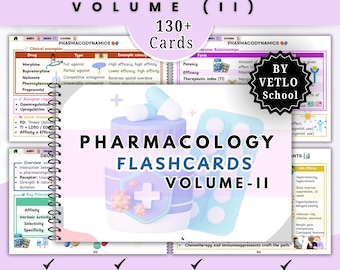 Pharmacology Flashcards Volume II, Bonus Covers, 23 Topics, Pharmacology Mnemonics, Medications Flashcards, Clinical Study Aid