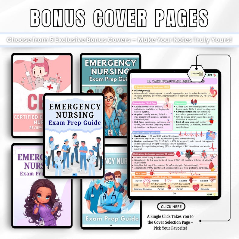 Emergency Nursing Exam Prep Guide | Comprehensive Study Workbook for ...