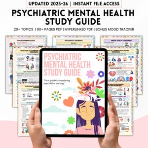 Psychiatric Mental Health Study Guide: Nursing Resources, Self-Help (PDF Download)