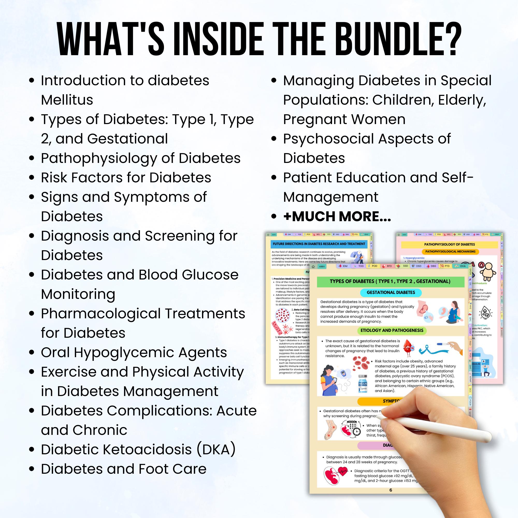 Diabetes Study Guide, Digital Nursing & Medical Notes, Endocrine ...