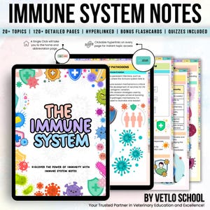 Immune System Notes: Nursing School Study Guide & Flashcards (2025-26) (Digital Download)