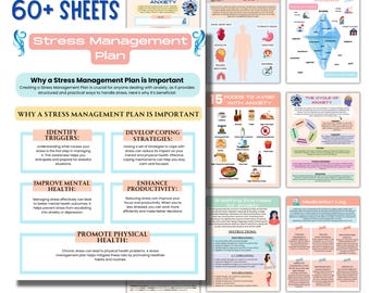 Anxiety Worksheets Bundle: CBT Therapy Tools (Digital Download)
