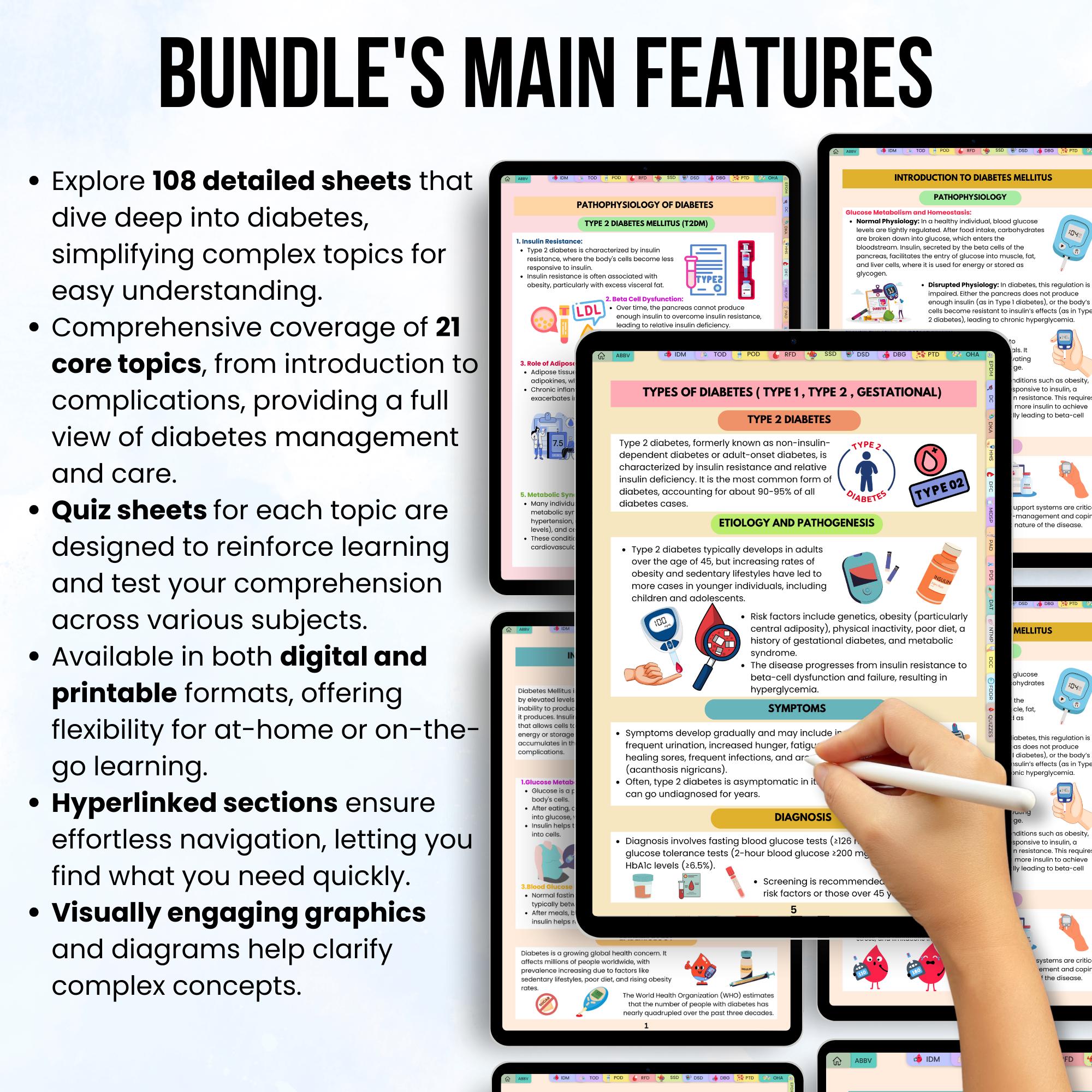 Diabetes Study Guide, Digital Nursing & Medical Notes, Endocrine ...