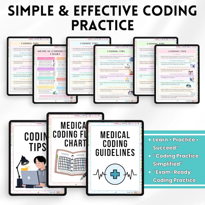 Medical Coding Practice Workbook Pdf, ICD-10-CM CPT Hcpcs Worksheets ...