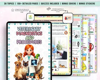 Veterinary Diagnostics Study Guide: Hyperlinked Notes & Quizzes (Digital Download)