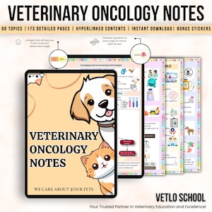 Veterinary Oncology Notes Bundle: Hyperlinked, (Instant Download)