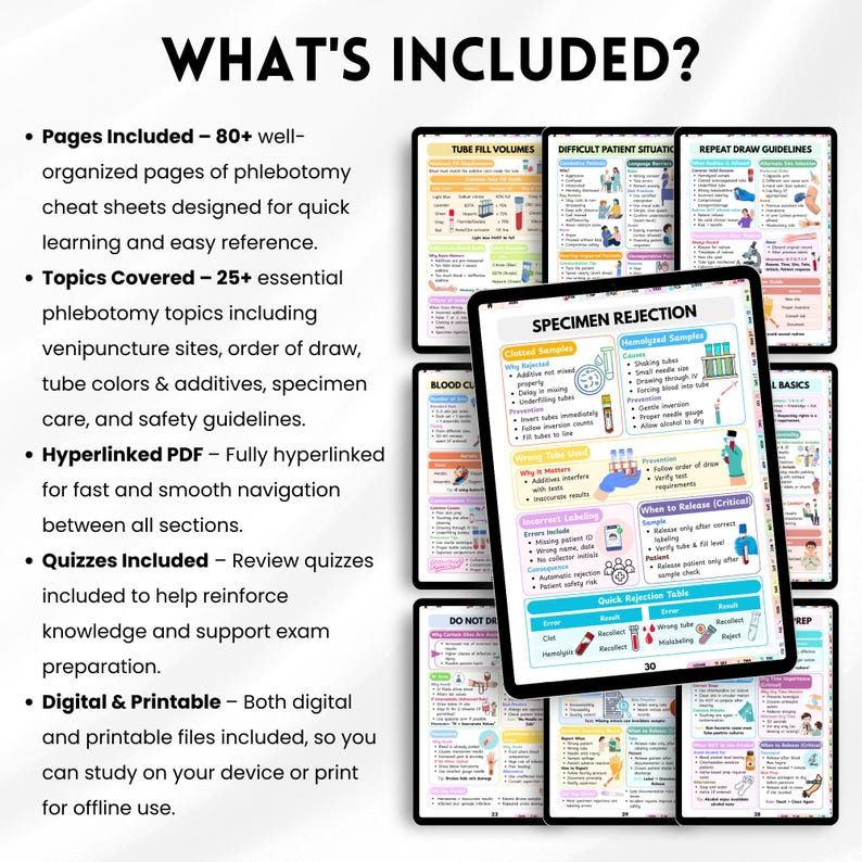 Phlebotomy Study Guide PDF | Cheat Sheet Nursing Notes | Order of Draw ...