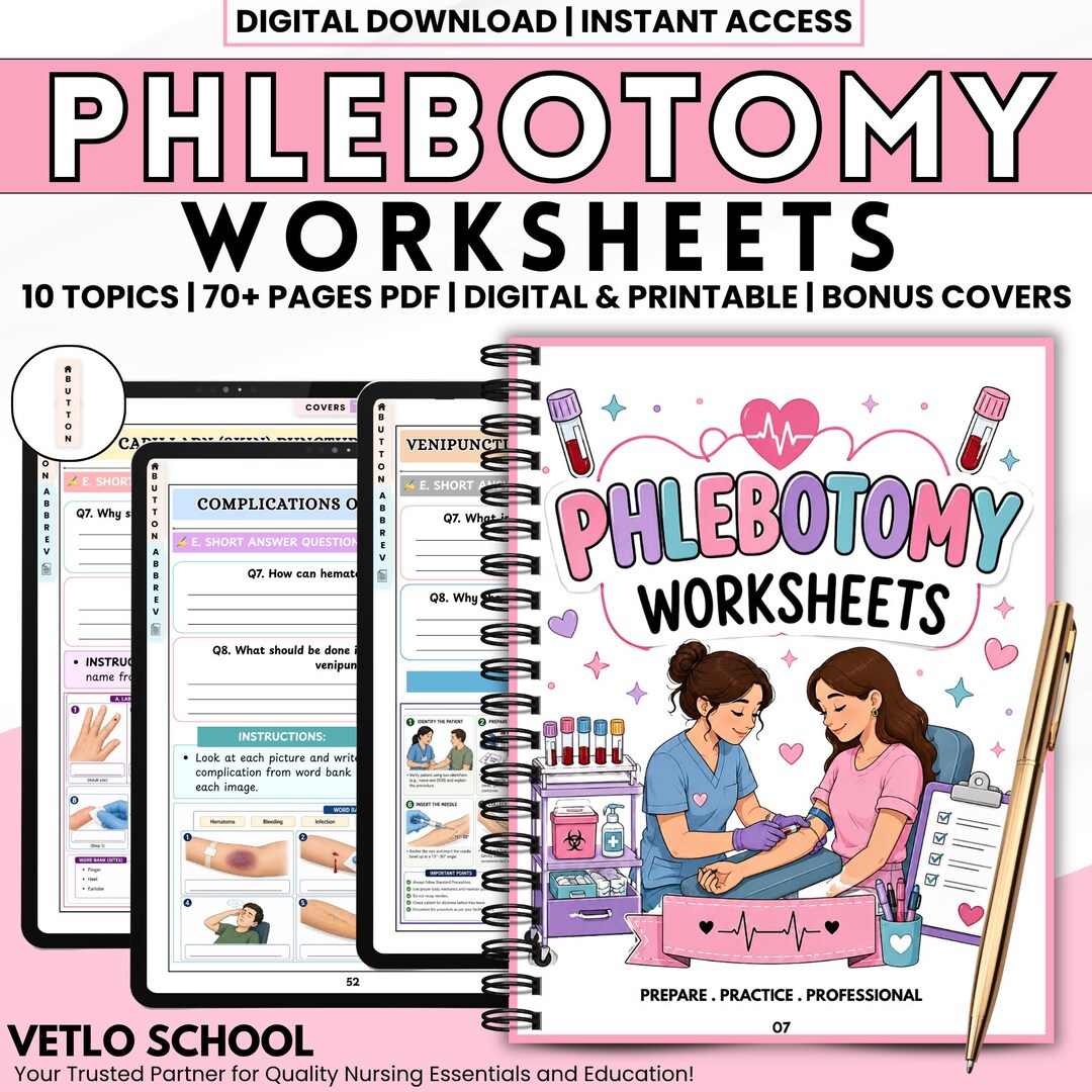 Phlebotomy Notes PDF for Nursing Students | 70+ Page Study Guide ...