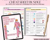 Medical Assistant Notes & Cheat Sheet Bundle, 20+ Topics Study Guide, Healthcare Clinical Skills Review, Medical Assistant Student Essential