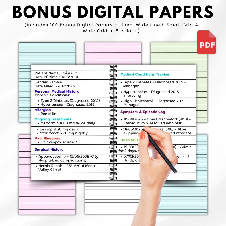 Physical Note Collection Medical H&P Notebook, Clinical Notes Organizer, Healthcare Student Gift ...