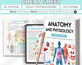 Anatomy and Physiology Cheat Sheet for Nursing | A&P Study Guide PDF | Medical Student Notes | Exam Prep | Digital Download
