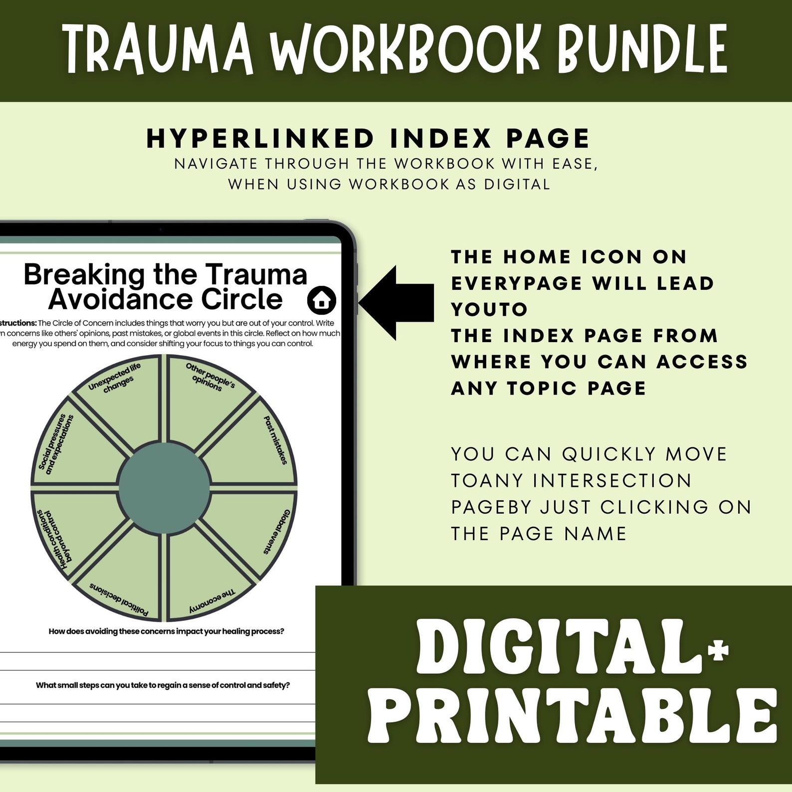 Trauma Healing Workbook Bundle: Self-care Activities (digital Download ...