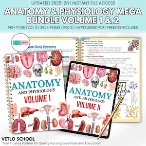 Anatomy & Physiology Mega Bundle with Flashcards Stickers Quizzes and Study Case, Anatomy Study Guide, Nursing School Notes, Medical Notes